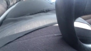 Stuffed ssbbw jiggling while driving