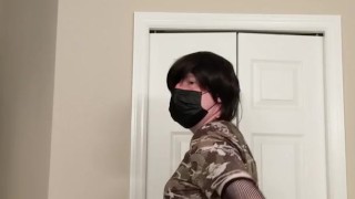 Femboy Range-Trap With Revolver Teases You