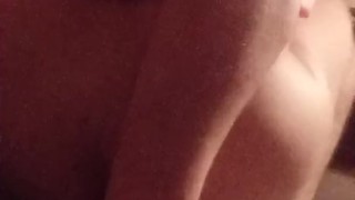 Sissy fucks with dildo in lingerie