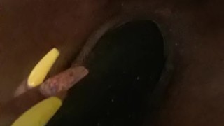 TOSSED MY OWN SALAD WITH A CUCUMBER AND FUCKED MY PUSSY