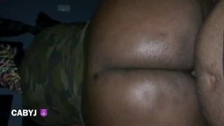 Ebony mama riding reverse