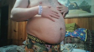 Belly Inflation in Character Underwear