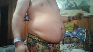 Belly Inflation in Character Underwear