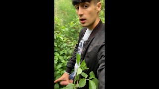 Own precum tasting outdoor