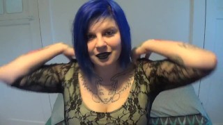 Goth Girl Bends Over And Fucks Her Pussy For You