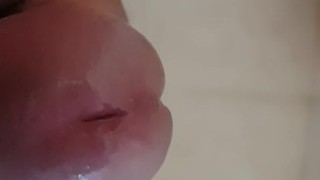 Morning erection, uncut