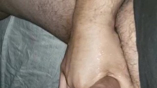 Quick creamy masturbation before fun