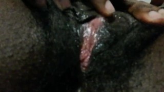 Wet chocolate pussy rub