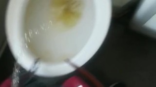 Unpacking and pissing in the clogged train toilet