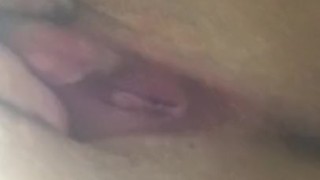 Girl masturbating in friends bathroom