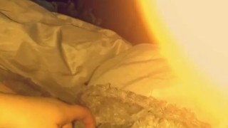 teen caught playing with herself.