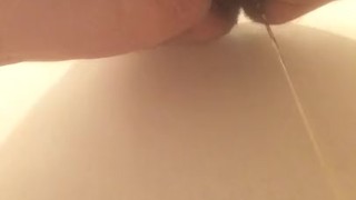 Pierced Hairy Piss in Tub