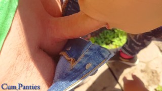 Cum in panties and pull them up before the  picnic