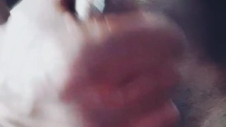 Sexy man strokes BBC for morning treat!!!