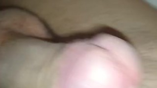 Quiet wank with precum