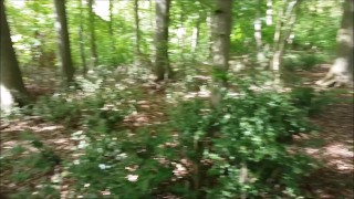 Woodland Outside Sex with Cum Over My Clothes