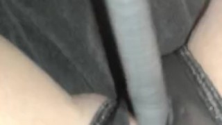 Cumming on my crotchless underwear