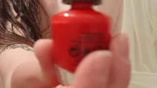 Painting my Toenails Red while naked