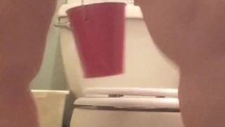 Just A Piss in A Bucket - Mature Hairy Stretching