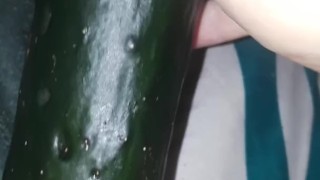 Cucumber in ass