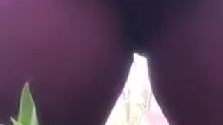 Shy girl pees in public