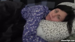 Ex Girlfriend Nicole in Pajamas Playing with Tits