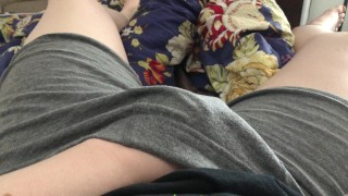 sub ftm trans boy touches himself in bed