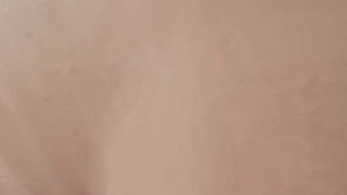 Playing with my tits in the bathtub