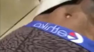 Big dick Sexy black thug flashed bare dick to neighbor and cum