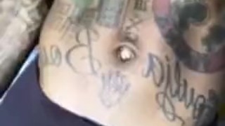Big dick Sexy black thug flashed bare dick to neighbor and cum
