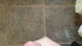Cumming in the bathroom
