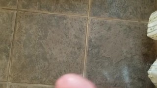 Cumming in the bathroom