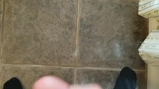 Cumming in the bathroom