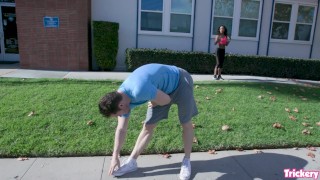 Trickery - Demi Sutra twerks on a muscular guys dick