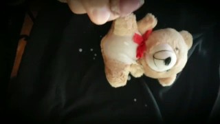 Masturbating To a Teddy Bear With Huge Dick Cumshot