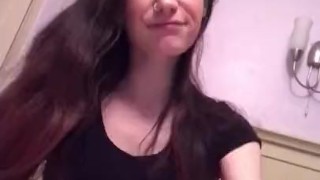 Little slut uses vibrator and licks her feet xo