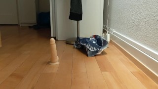 Cute Twink Plays with Big Dildo