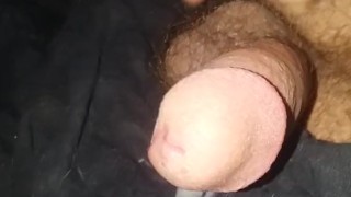 Quickie before bed. Stroking my big dick and cumming. Nightcap