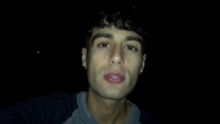 After stranger walked away I chew and swallow his cum - playing with cum on tongue