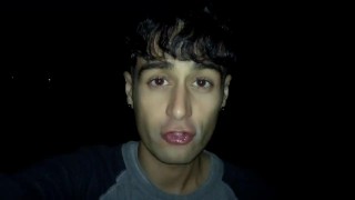 After stranger walked away I chew and swallow his cum - playing with cum on tongue