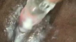 Hairy BBW Ebony creamy SOLO play