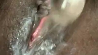 Hairy BBW Ebony creamy SOLO play
