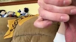 Drooling cock cant cum