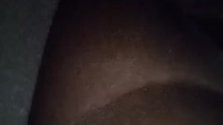 Sneaky undercover pussy play next to boyfriend mini clip
