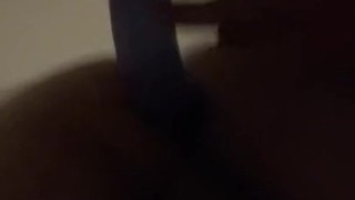 Suck the dildo then fuck the dildo