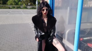 Slut Lucy Ravenblood dildoing in public