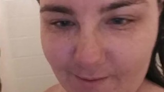 Shower tease.