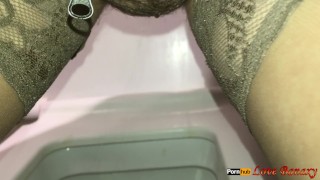 Peeing in Public Toilet POV