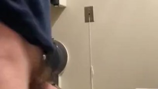 Daddy Chris peeing in a cup