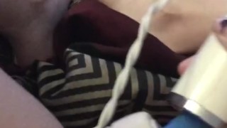fingering myself while also using my dildo and magic wand